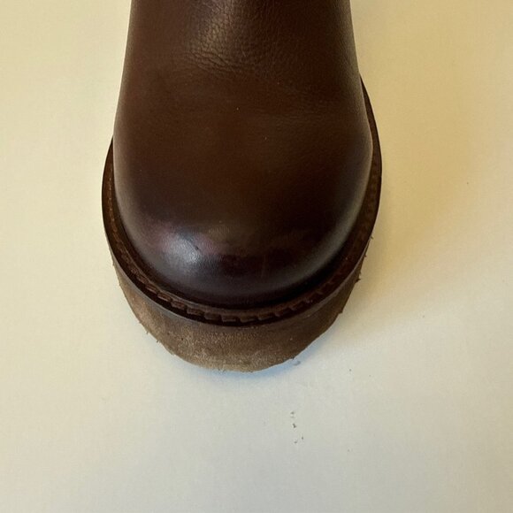 DIBA TRUE Comet Ride Boots Womens Sz 10 Brown Leather Wedge Ankle Chelsea - Picture 11 of 16